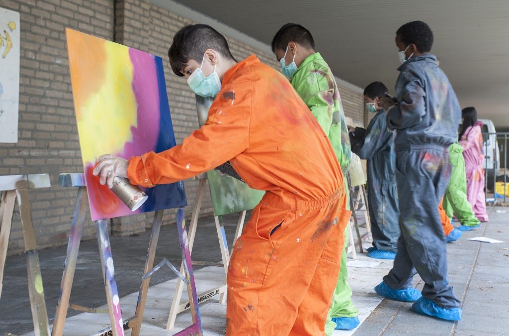 Muurkunst met dromen van West